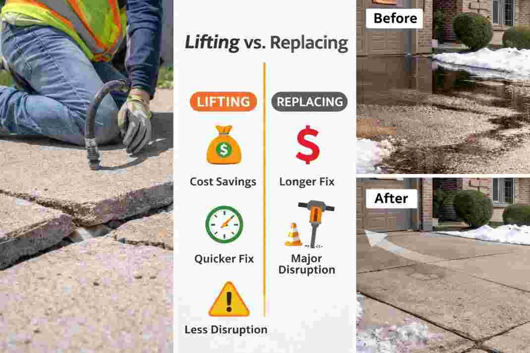 When Should You Lift Instead of Replace Concrete