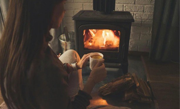 Reading by the Fireplace